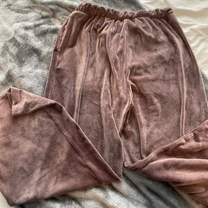 Cozy Velvet Pants in Mauve